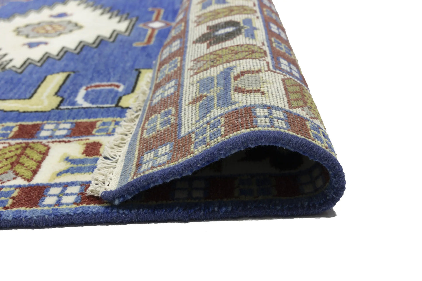 Kazak Oriental Area Rug Geometric Tribal Design