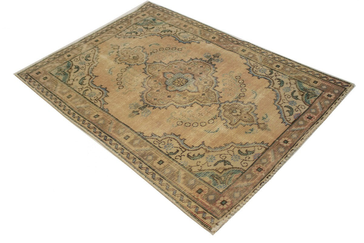 Antique Vintage Oriental Rug Peach Muted