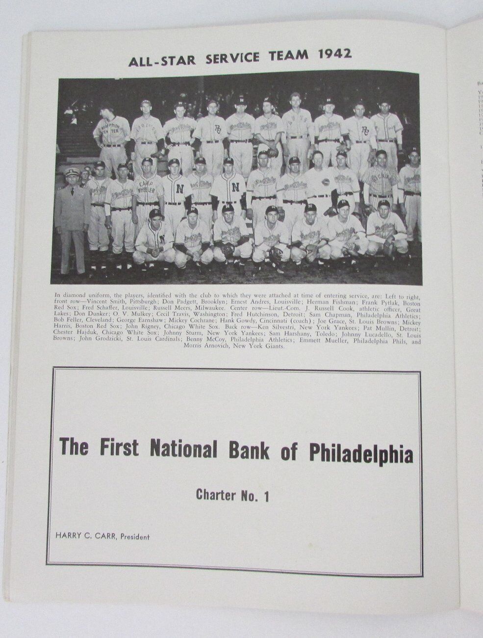 1943 Baseball All-Star Game Program Vintage Rare