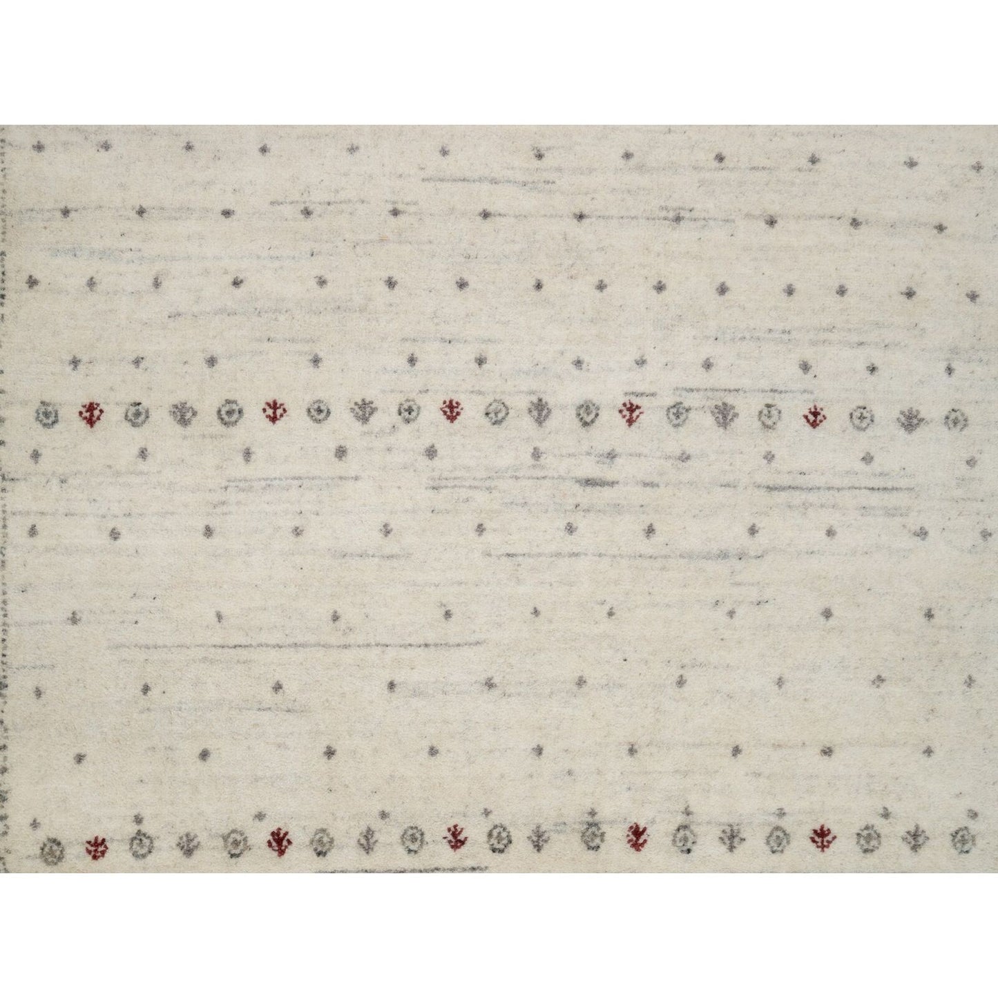 7'9"X9'8" Ivory Soft & Pure Wool Lori Buft Modern Design Hand Knotted Rug