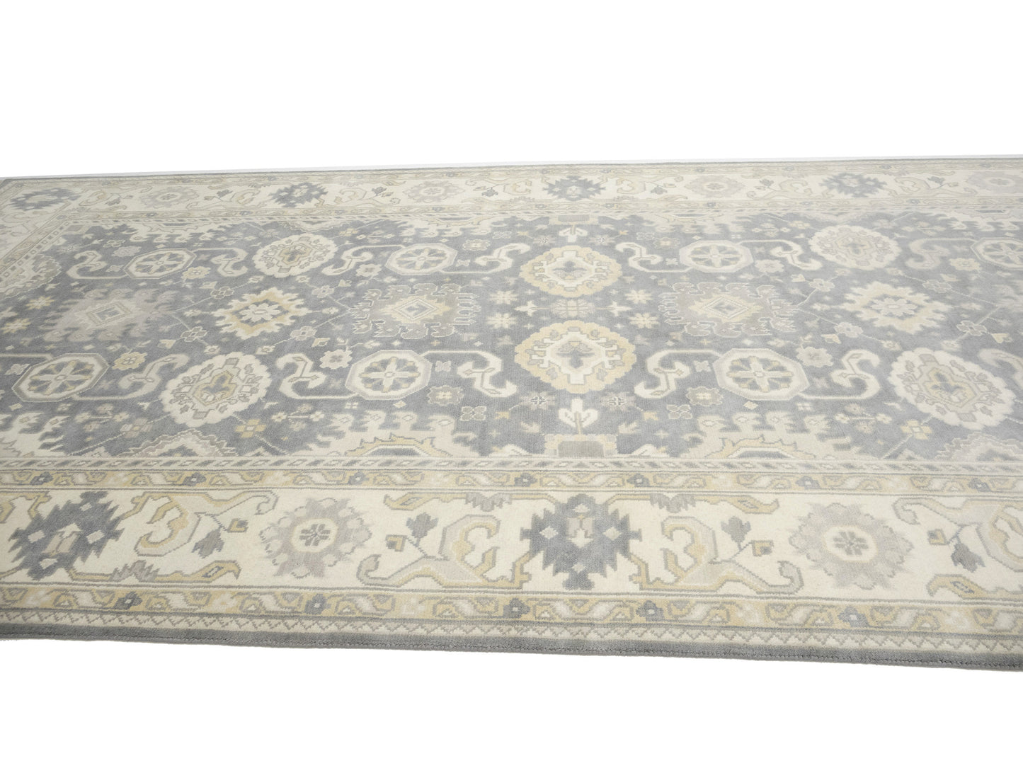 9X18 ft Handmade Oushak Chobi Oriental Rug Muted