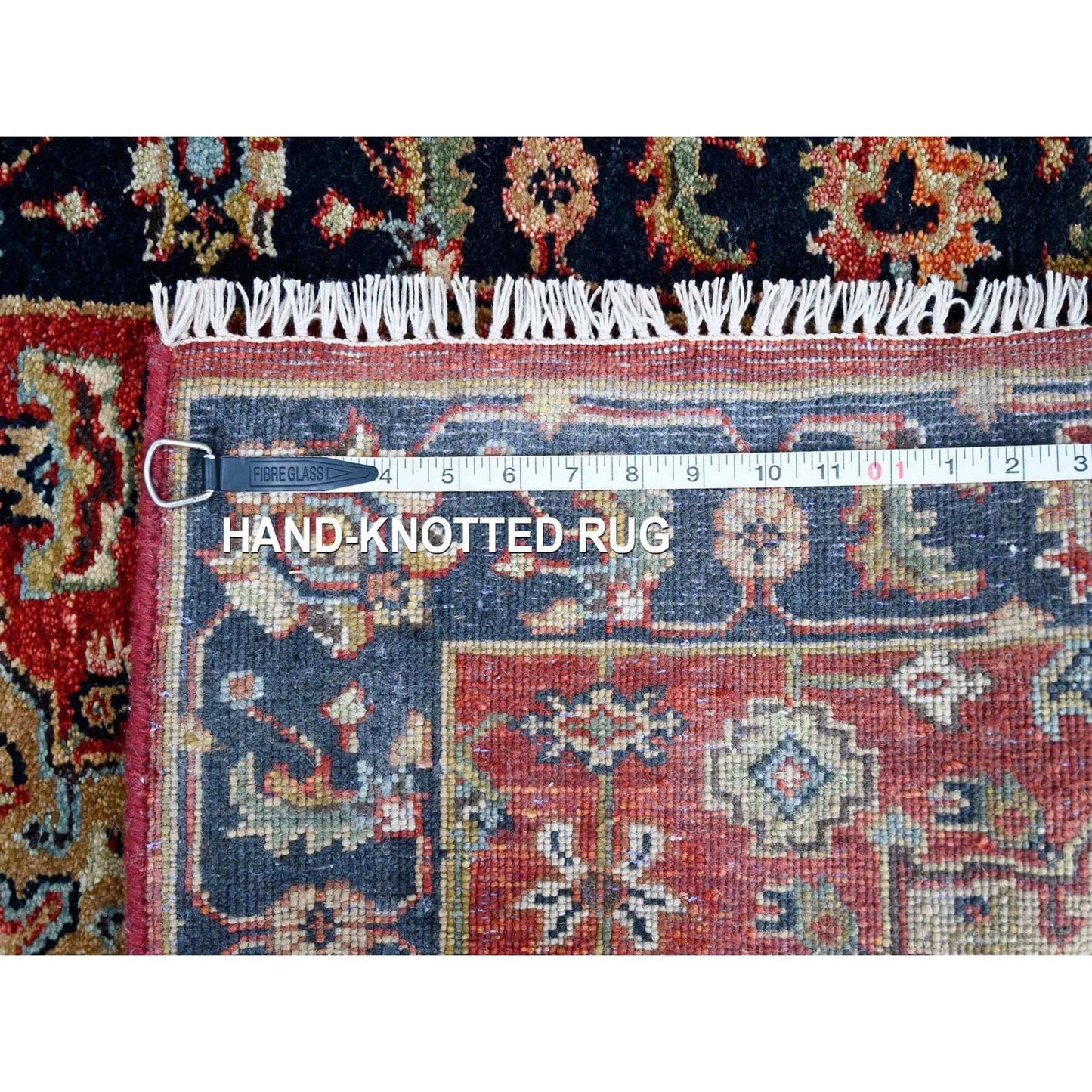 2'7"X8'2" Red Karjihooz Medallions Design Hand Knotted Soft Wool Runner