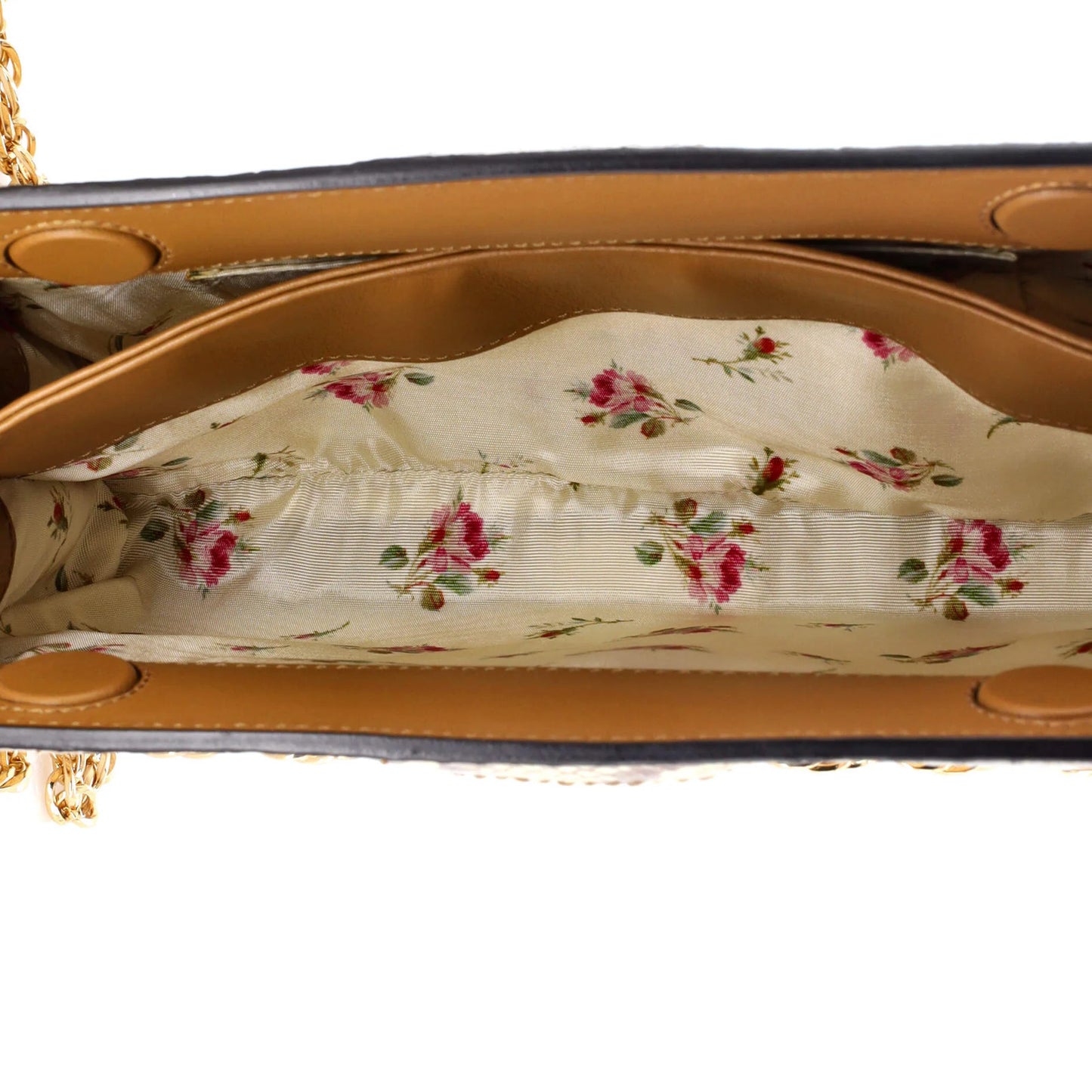 Gucci Ophidia Chain Shoulder Bag Raffia With Snakeskin Small