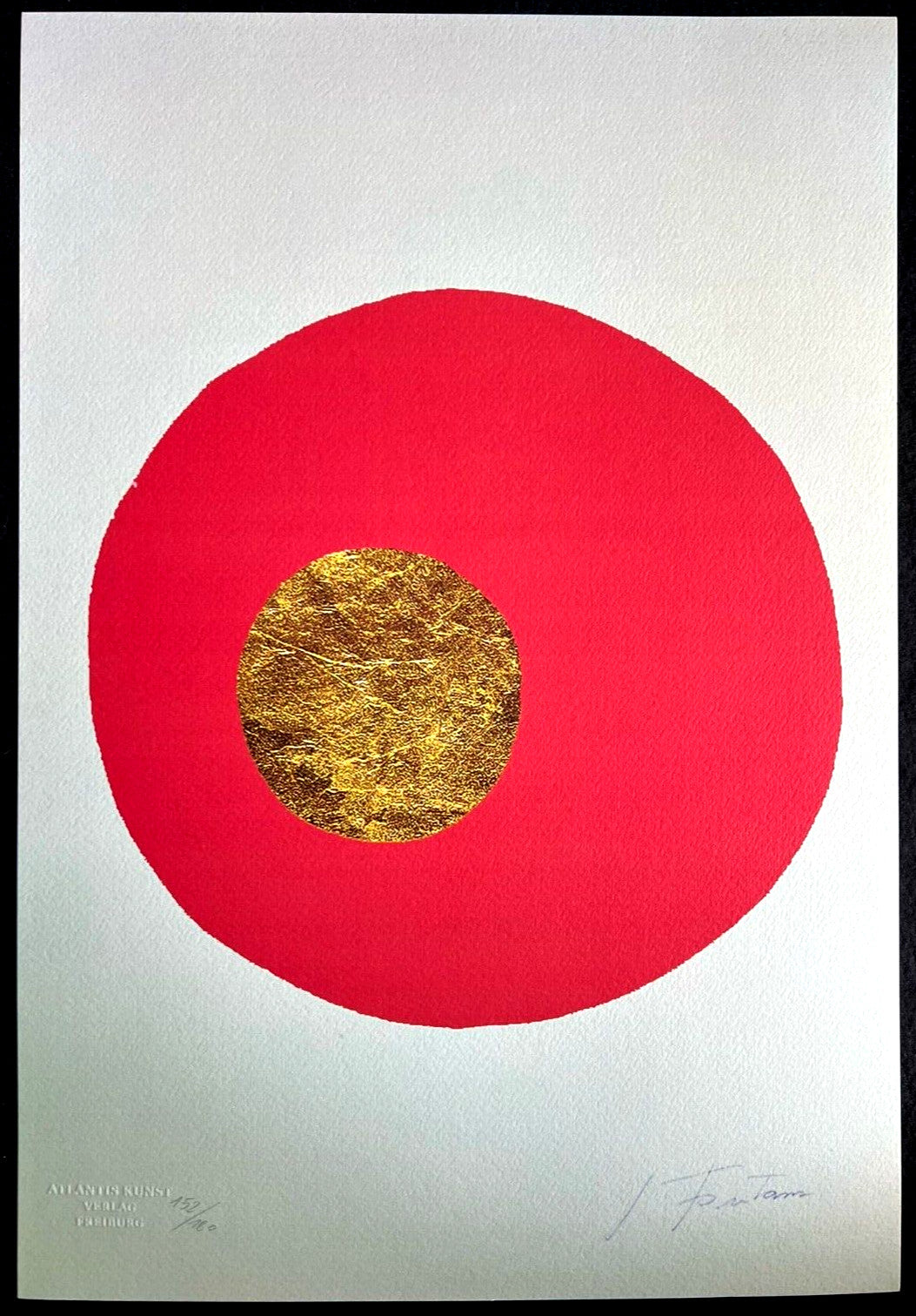Lucio Fontana Lithograph Coa Signed With Pen