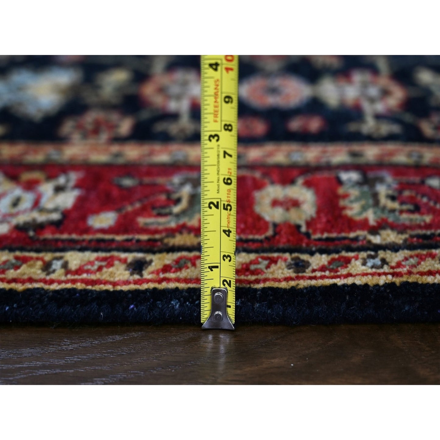 3'X5' Denim Black Karjihooz Design Natural Wool Hand Knotted Oriental Rug