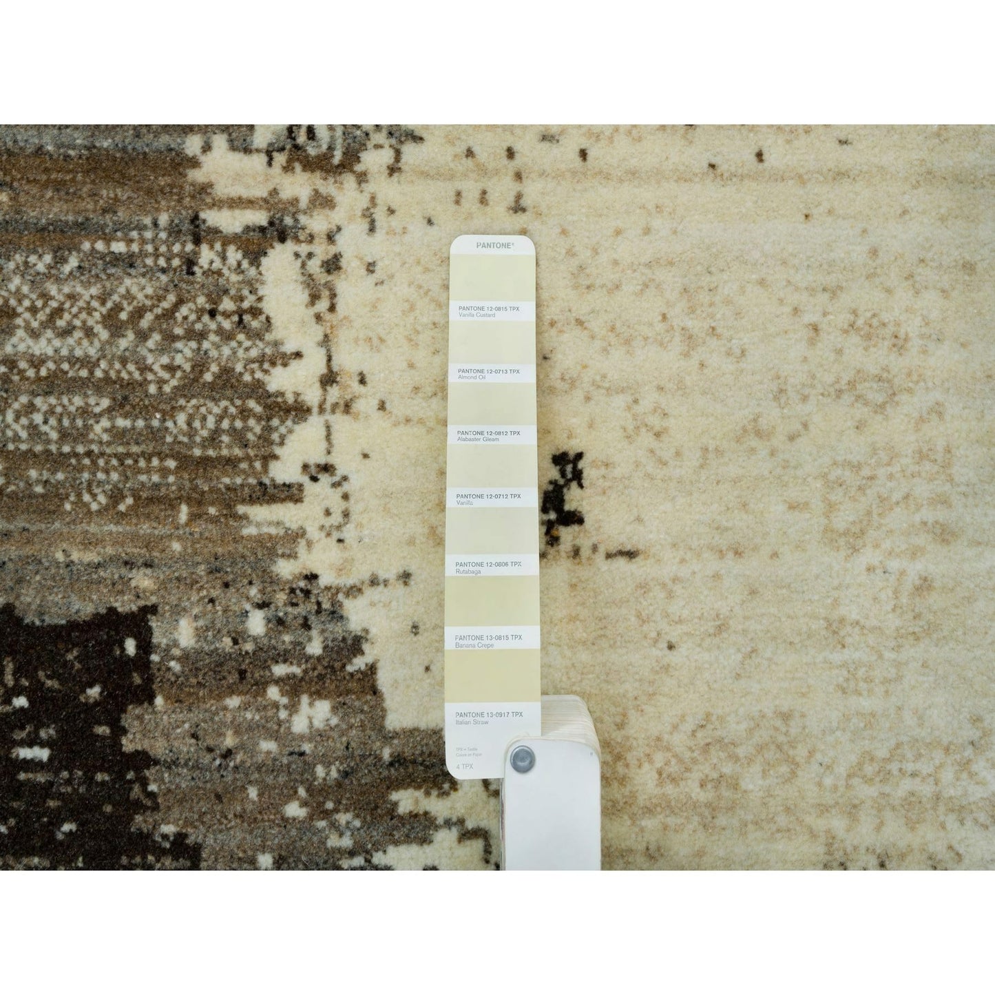 4'X6' Parchment White Lori Buft Gabbeh Wool Hand Knotted Oriental Rug