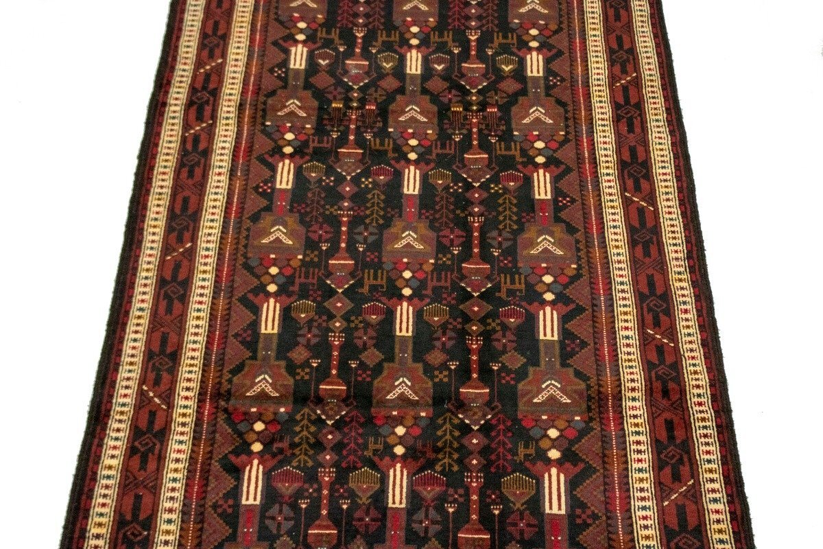 4'4X9'7 Ft Handmade Wool Vintage Tribal Style