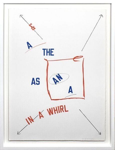 Lawrence Weiner 2008 Original Lithograph On Paper