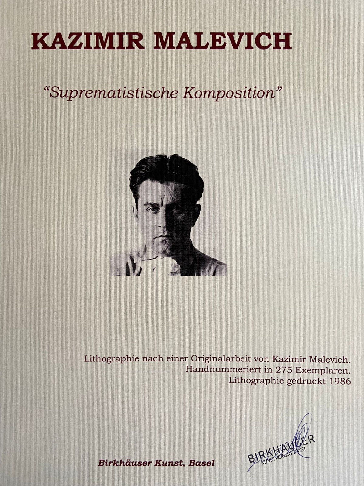 Kazimir Malevich Lithograph Numbered Coa - Piet Mondrian