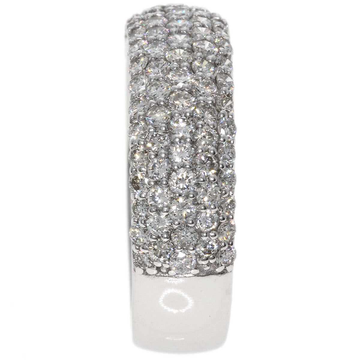 Ponte Vecchio Ring Pave Diamond K18 White Gold