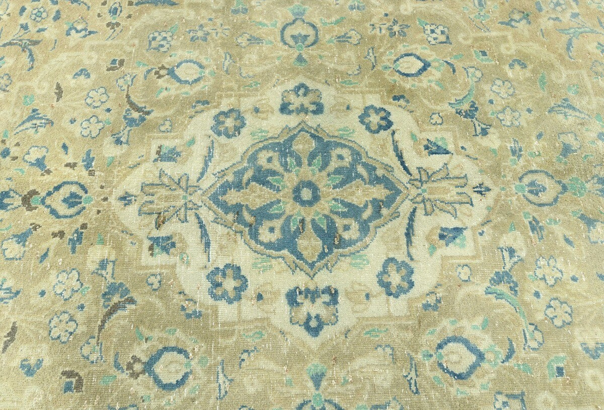 10X13 Ft Antique Stone-Washed Oriental Rug Floral
