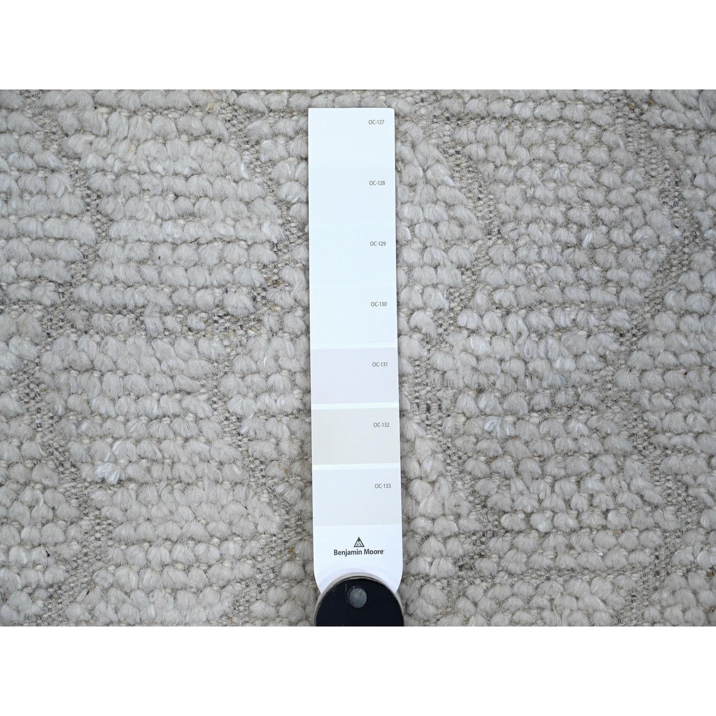 9'9"X15'4" Ivory Moroccan Weave Leaf Design Oversized Oriental Rug