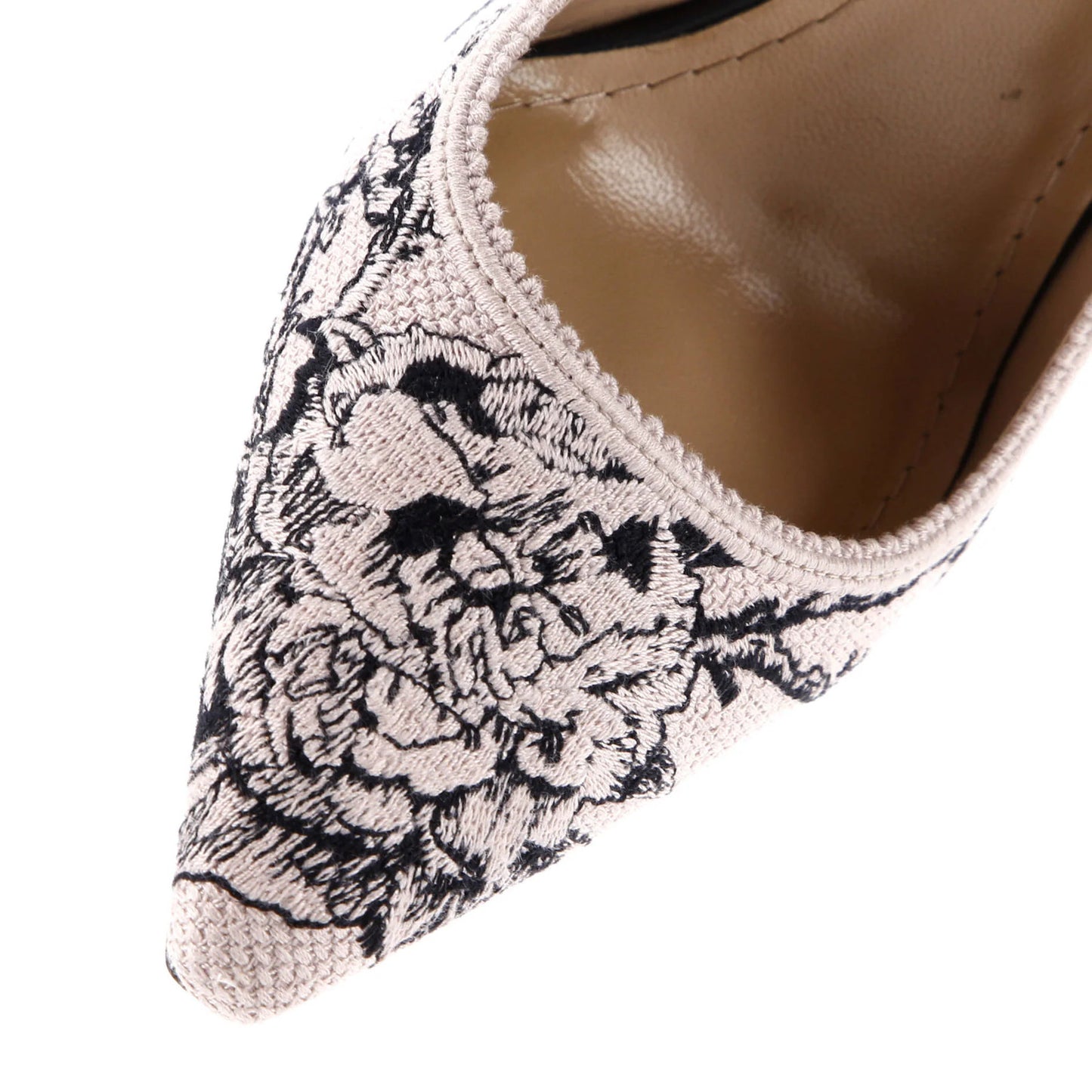 Christian Dior Women'S J'Adior Slingback Pumps Embroidered Fabric 100