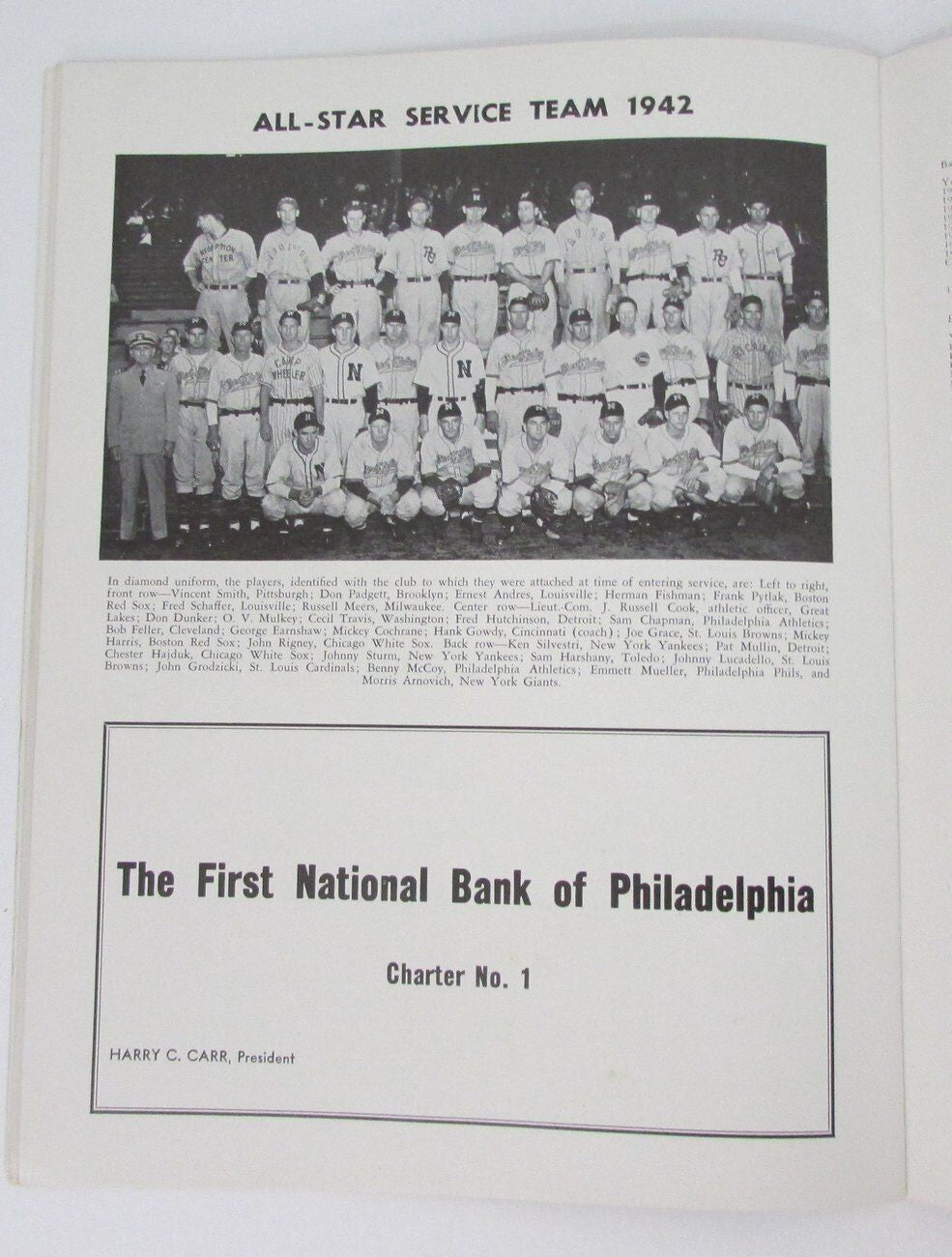 1943 Baseball All-Star Game Program Vintage Rare