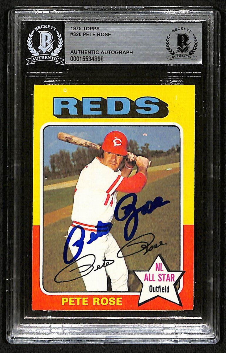 1975 Topps Pete Rose Signed/Autographed Card #320