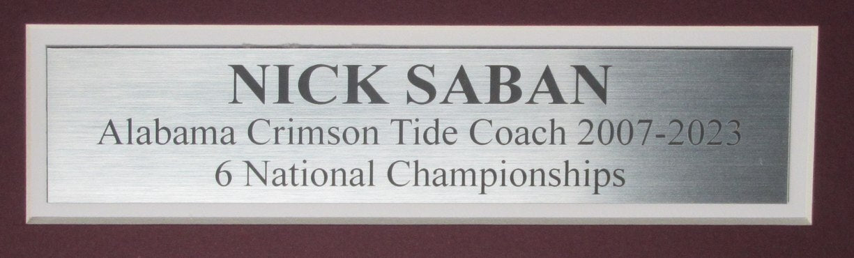 Nick Saban Alabama Signed/Auto Football Jersey W/ Photos Framed Psa/Dna 193629