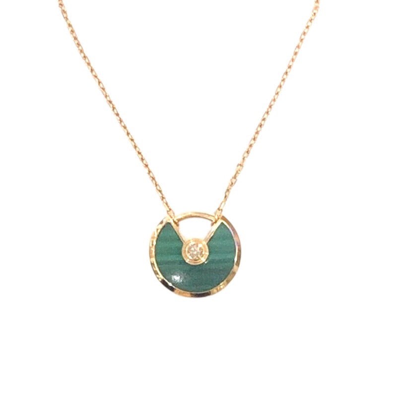 Cartier Amulette De Cartier Necklace Gold Green 750Pg Malachite