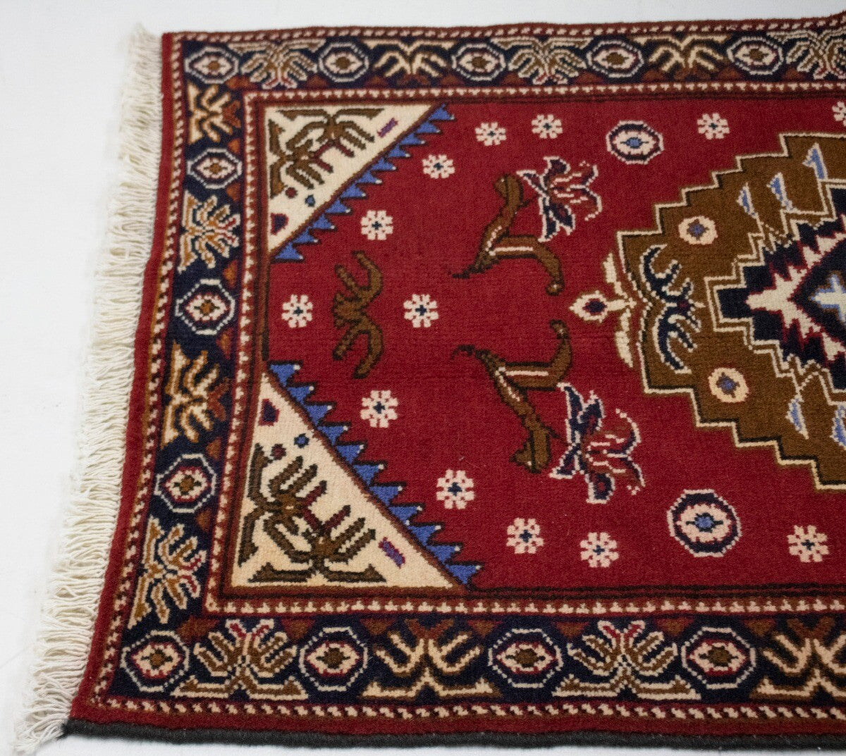 Hand-Knotted Geometric Tribal Oriental Area Rug