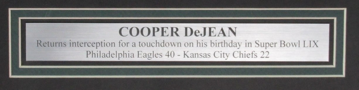 Cooper Dejean Signed/Auto 16X20 Photo Philadelphia Eagles Framed Fanatics 195281