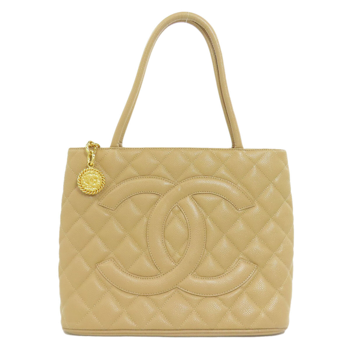 Chanel Tote Bag Medallion Goldhardware Grained