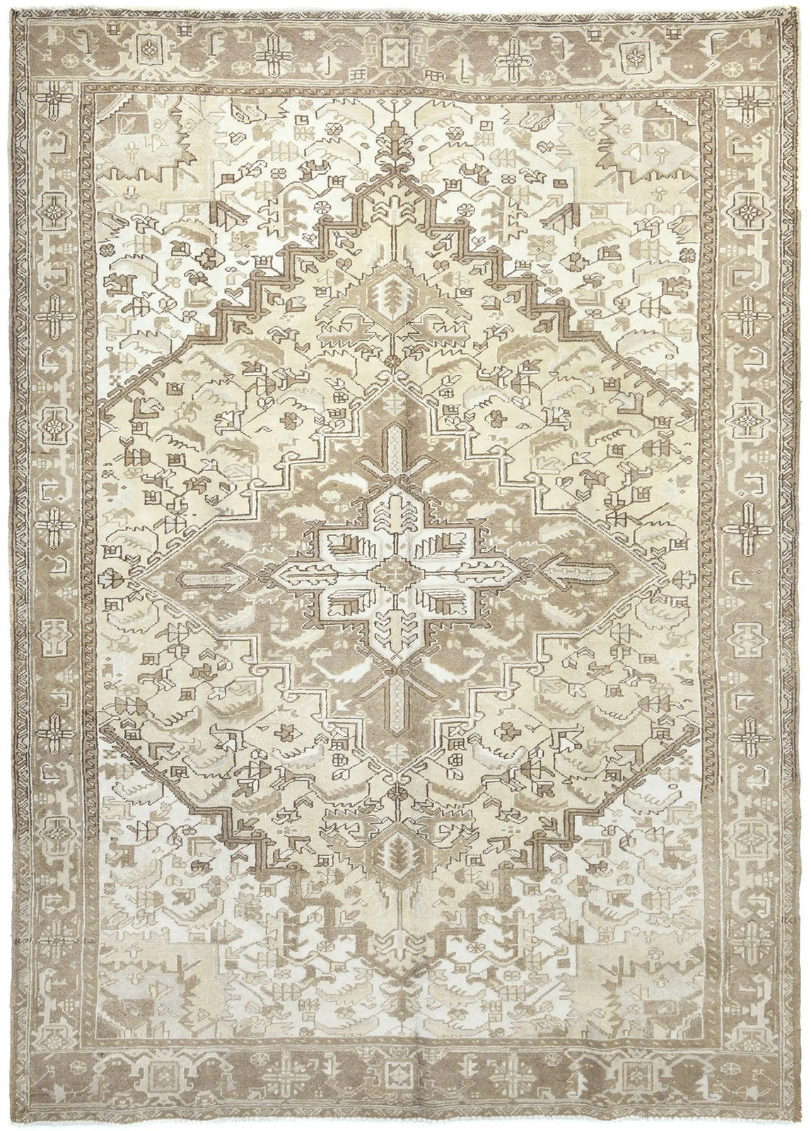 Hand-Knotted Vintage Floral Distressed Oriental