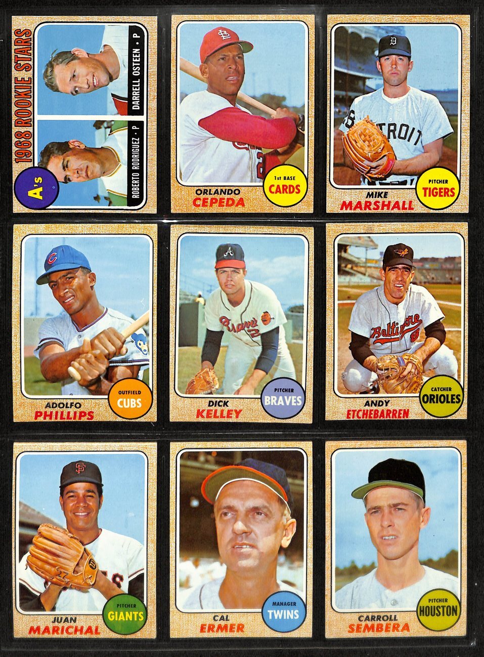 1968 Topps Baseball Card Complete Set (1-598)