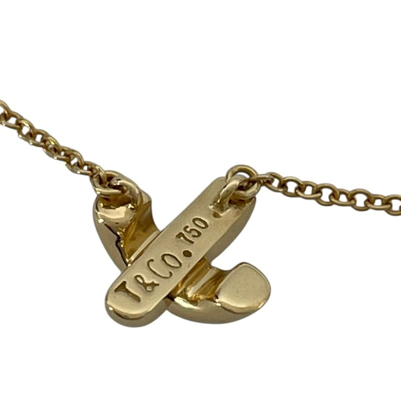 Tiffany & Co. Cross Stitch Necklace Gold 750