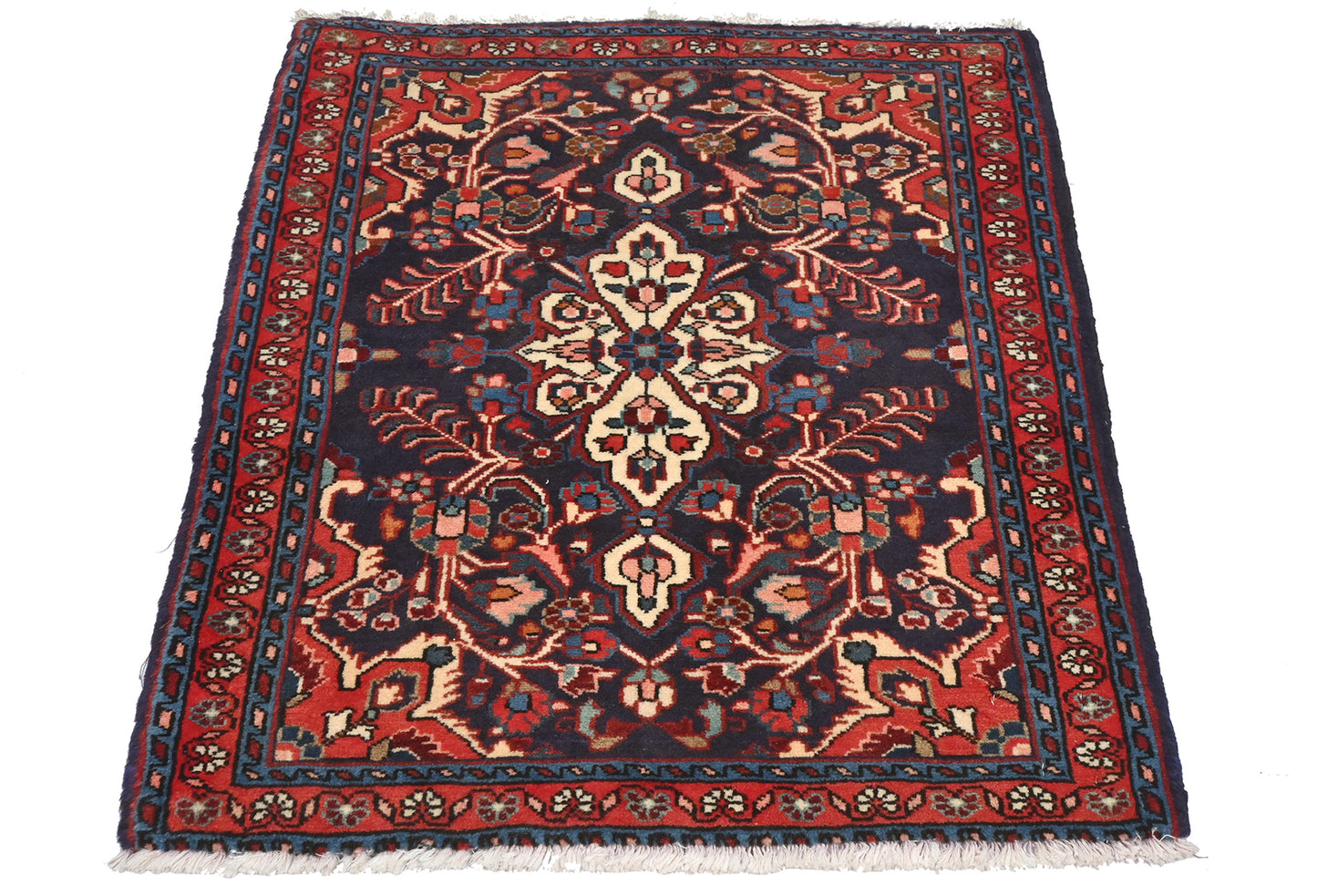 2X3 Ft Purple-Navy Traditional Oriental Rug