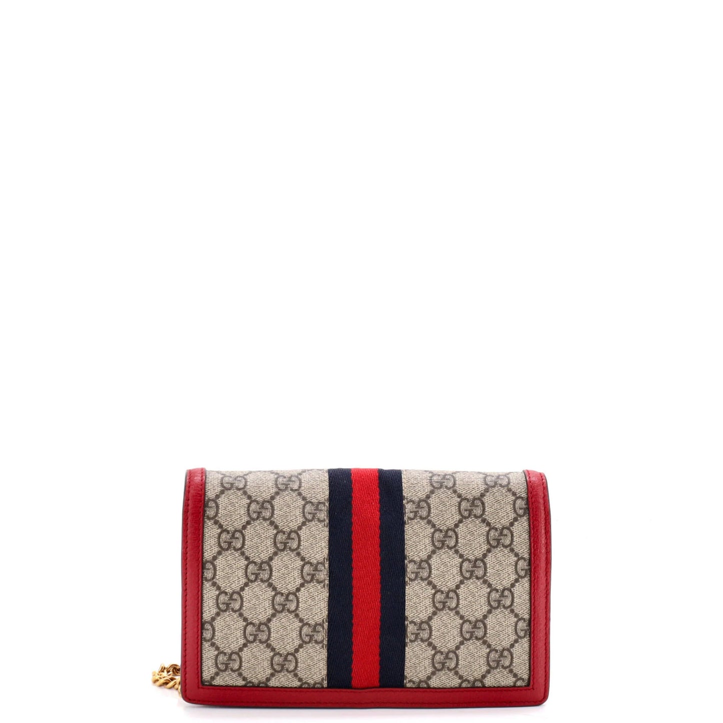 Gucci Queen Margaret Chain Wallet Gg Coated Canvas Mini