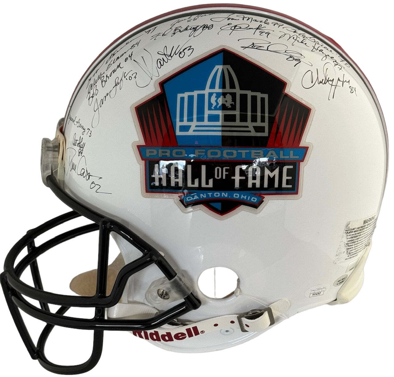 Pro Football Hall Of Fame Signed Authentic Hall Of Fame Helmet (Jsa)