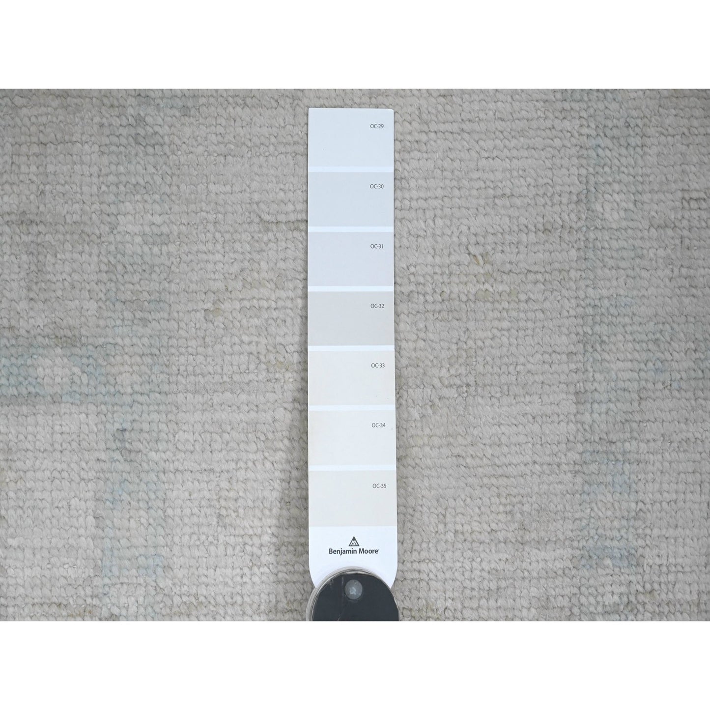 4'1"X8' Gray Anatolian Village Inspired Pure Wool Hand Knotted Runner Rug