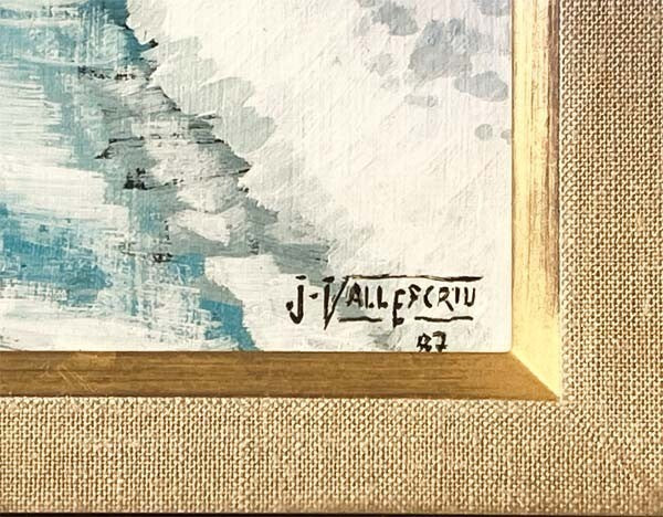 Jordi Vall Escriu "Snow Path" Original Oil Painting On Canvas Signed Spanish Art