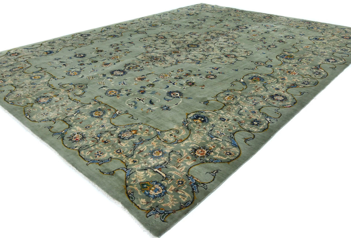 Vintage Hand-Knotted Oriental Rug 10X13 Ft