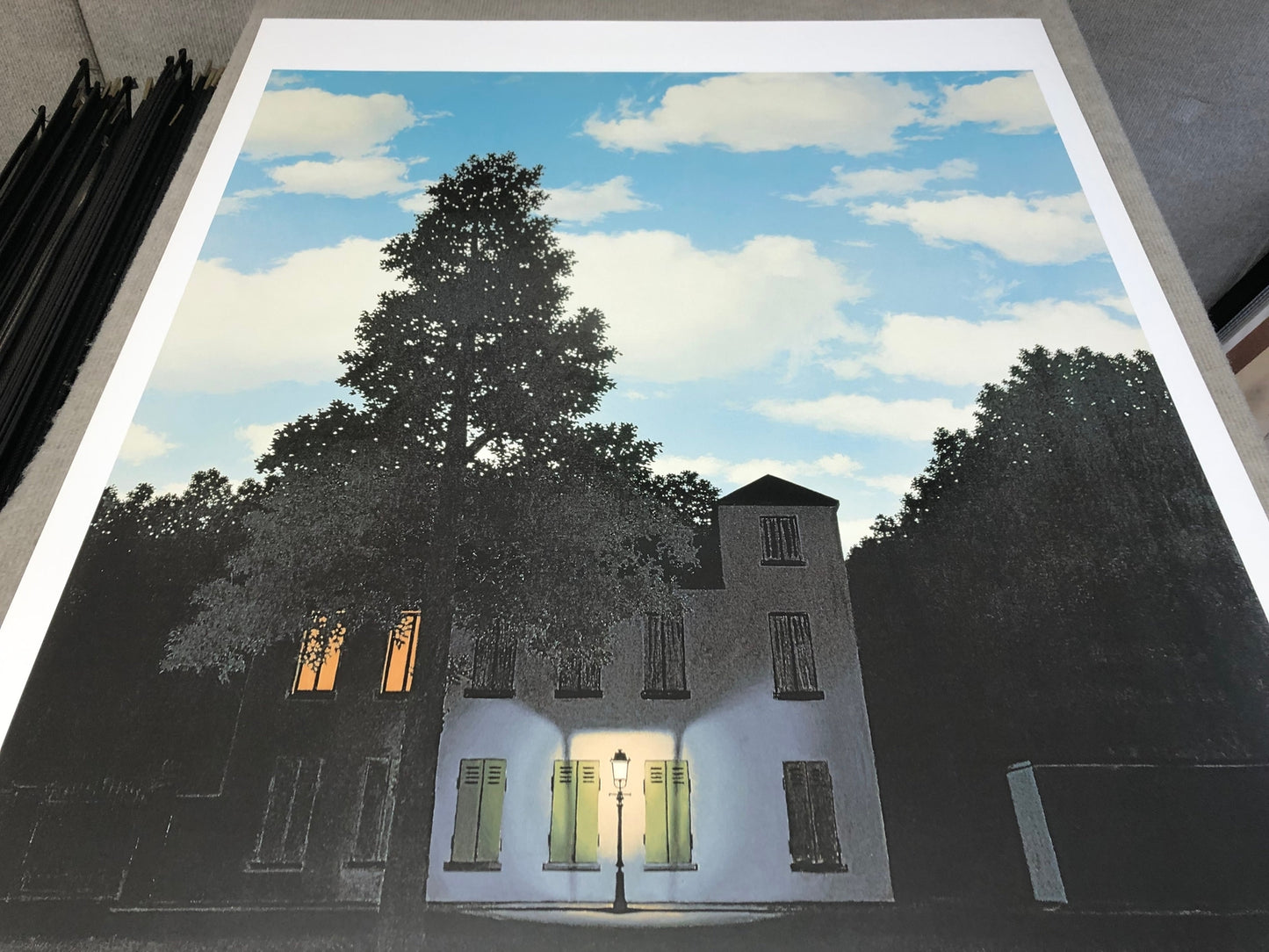Rene Magritte L'Empire Des Lumieres " Poster Surrealism Black