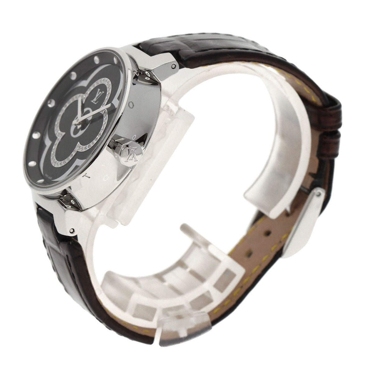 Louis Vuitton Tambour Moon Divine Diamond Watches Qa020 Stainless Steel/Leat...