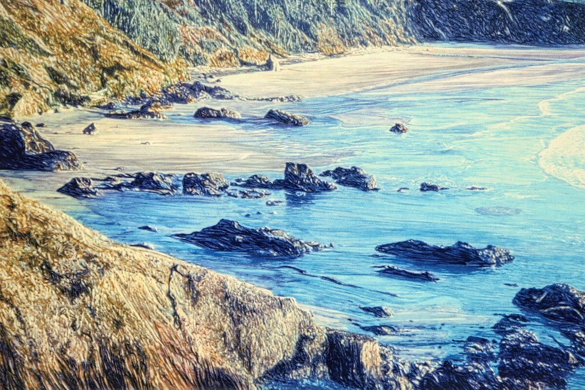 David Maes Gallegos 'Oregon Coast' 2003 Silkscreen Print, Limited Edition Of 300