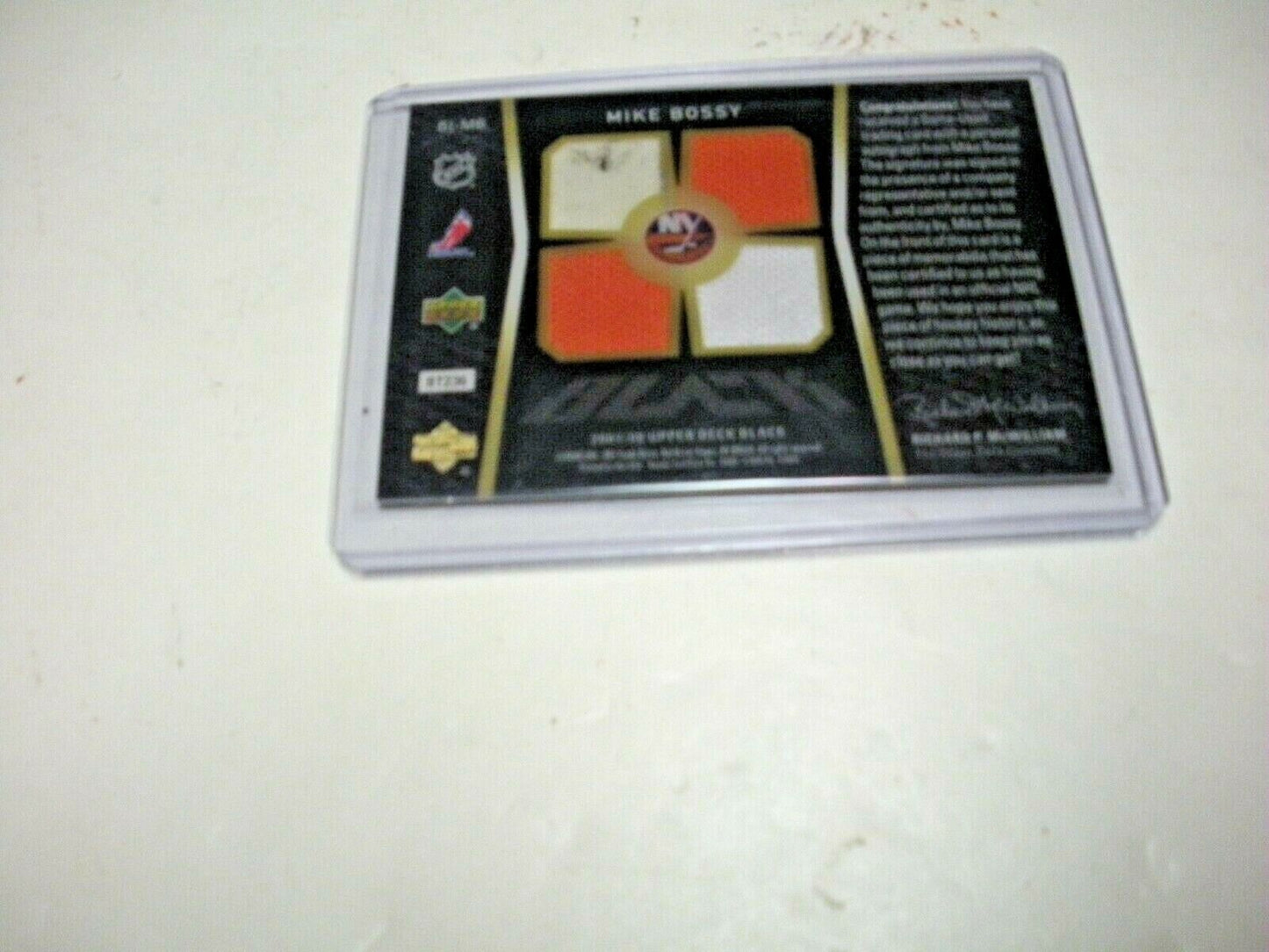 Mike Bossy 2008 Upper Deck Ice Game Quad Jersey