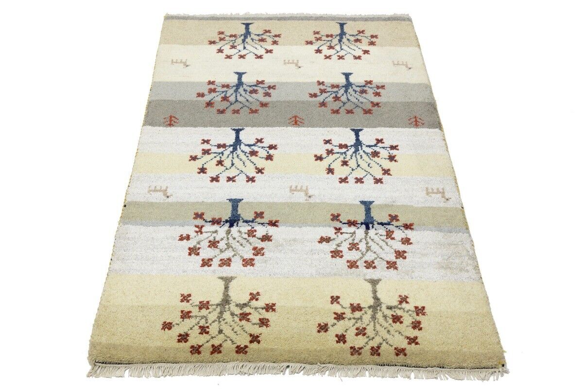 Multicolored Pictorial Tribal Rug Indo-Gabbeh