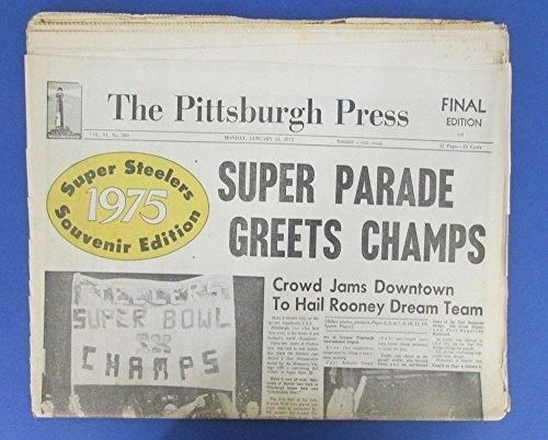 Pittsburgh Press 1-13-1975 Steelers Super Bowl Ix Champs Souvenir Edition