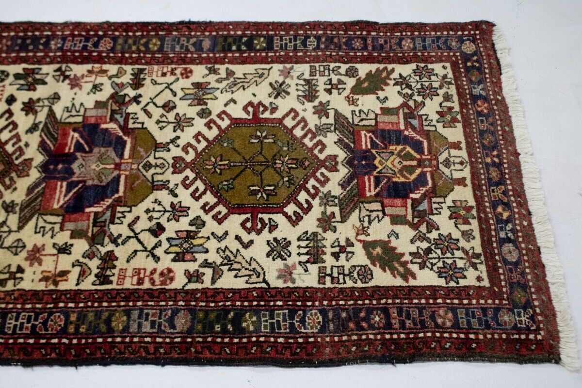 Handmade Geometric Design Oriental Runner Rug