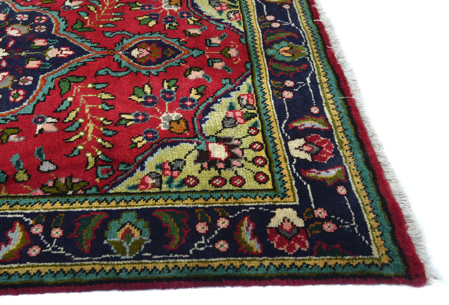Vintage Handmade Small Red Oriental Rug Classic