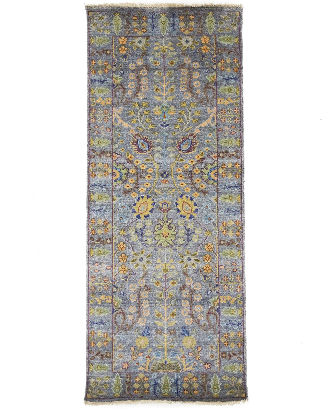 Handmade Tree Of Life Floral Runner Rug Oushak