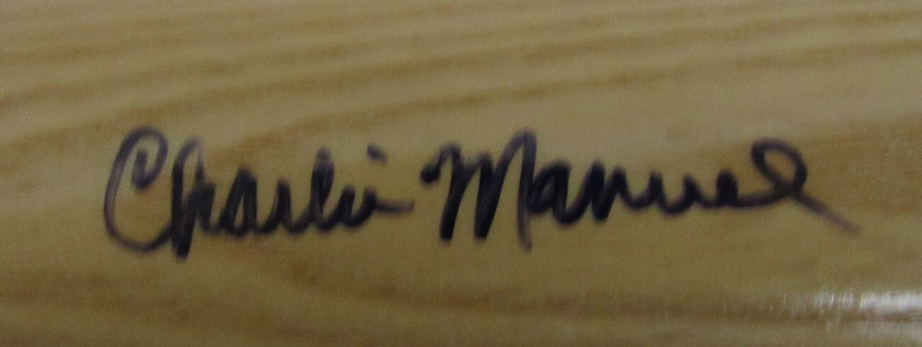 Charlie Manuel Autographed Louisville Slugger 30