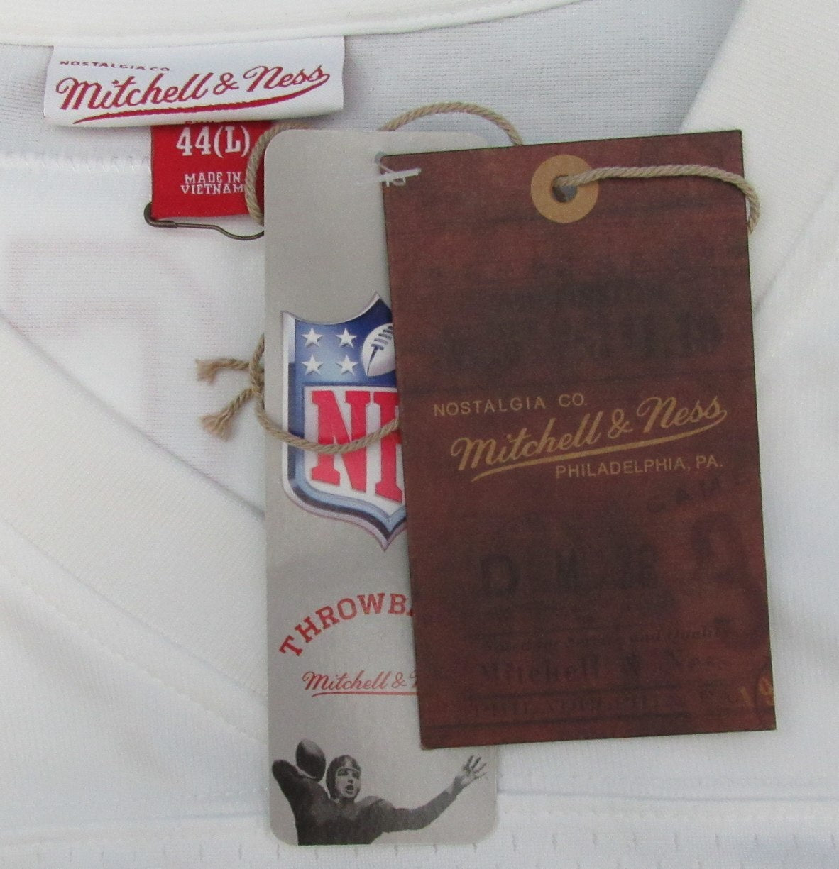 Jerry Rice Hof Autographed White Mitchell & Ness