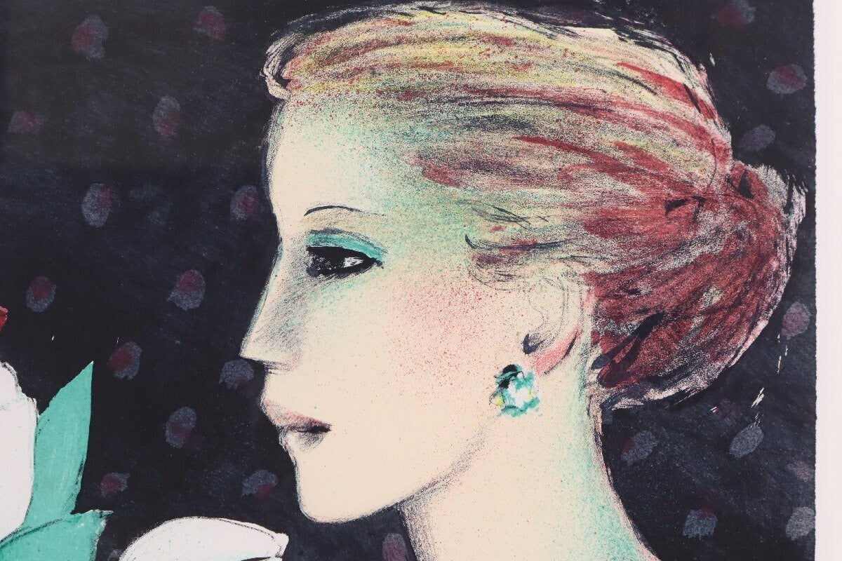 Jean-Pierre Cassigneul Lithograph 'Tulips And