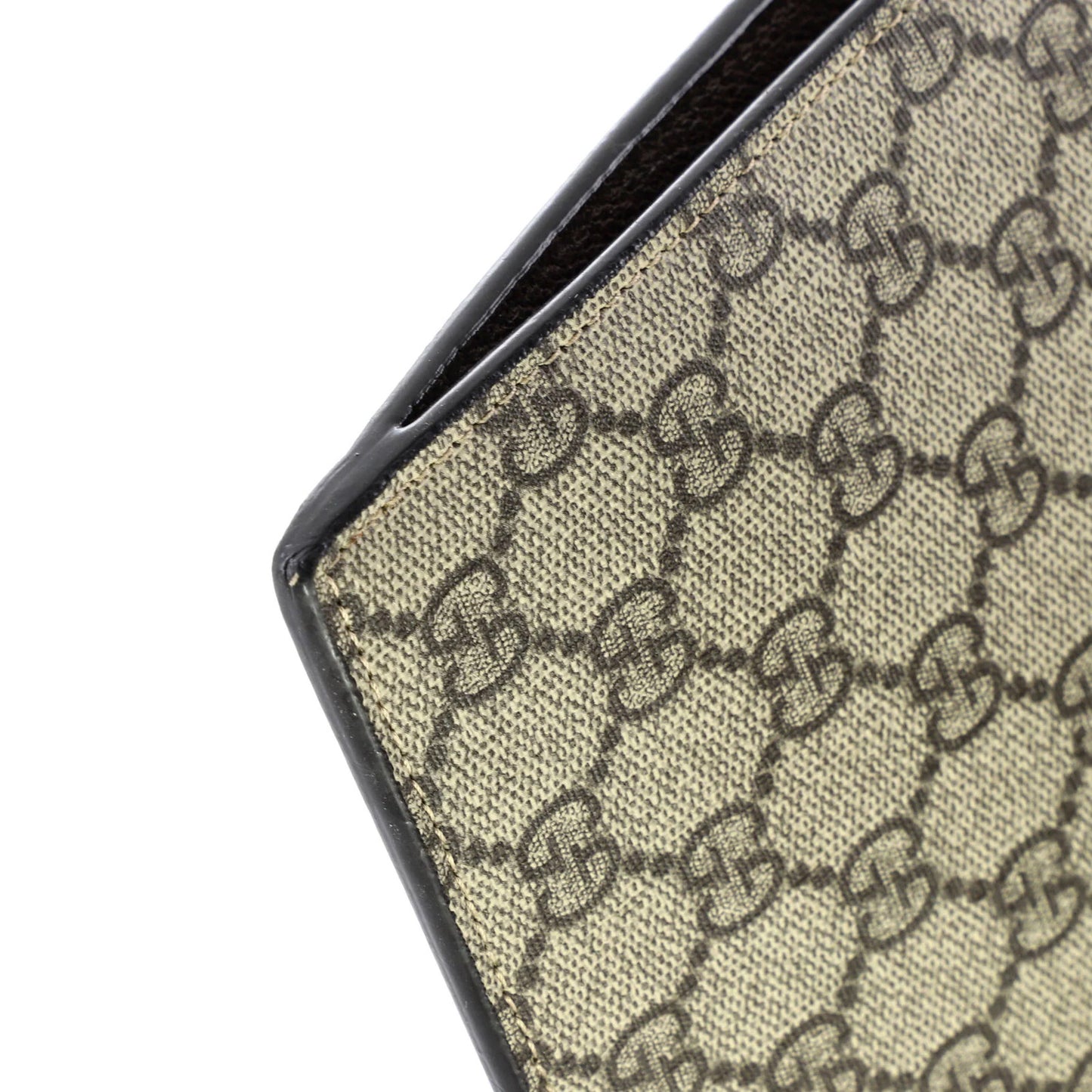 Gucci Neo Vintage Wristlet Pouch Gg Coated Canvas