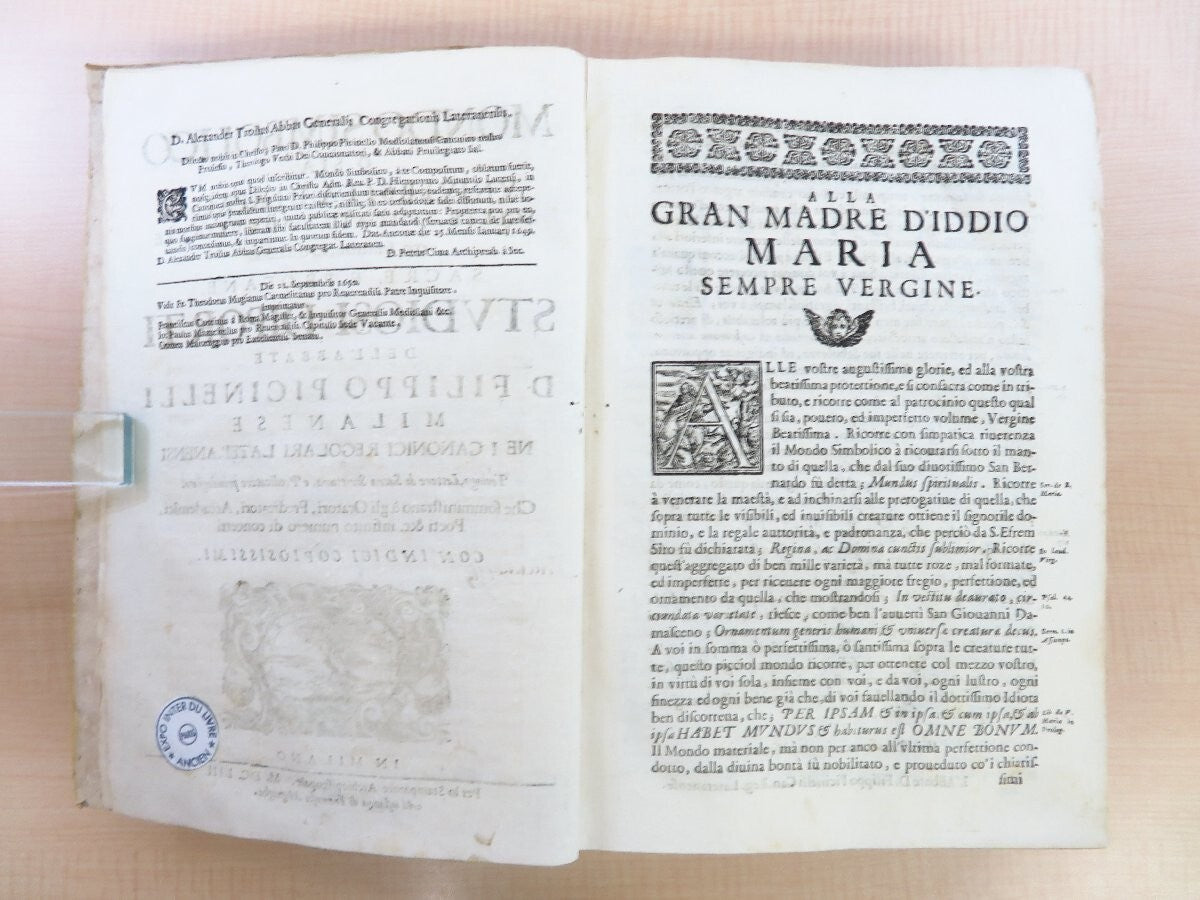 1653 First Edition Filippo Picinelli'S 'Mondo