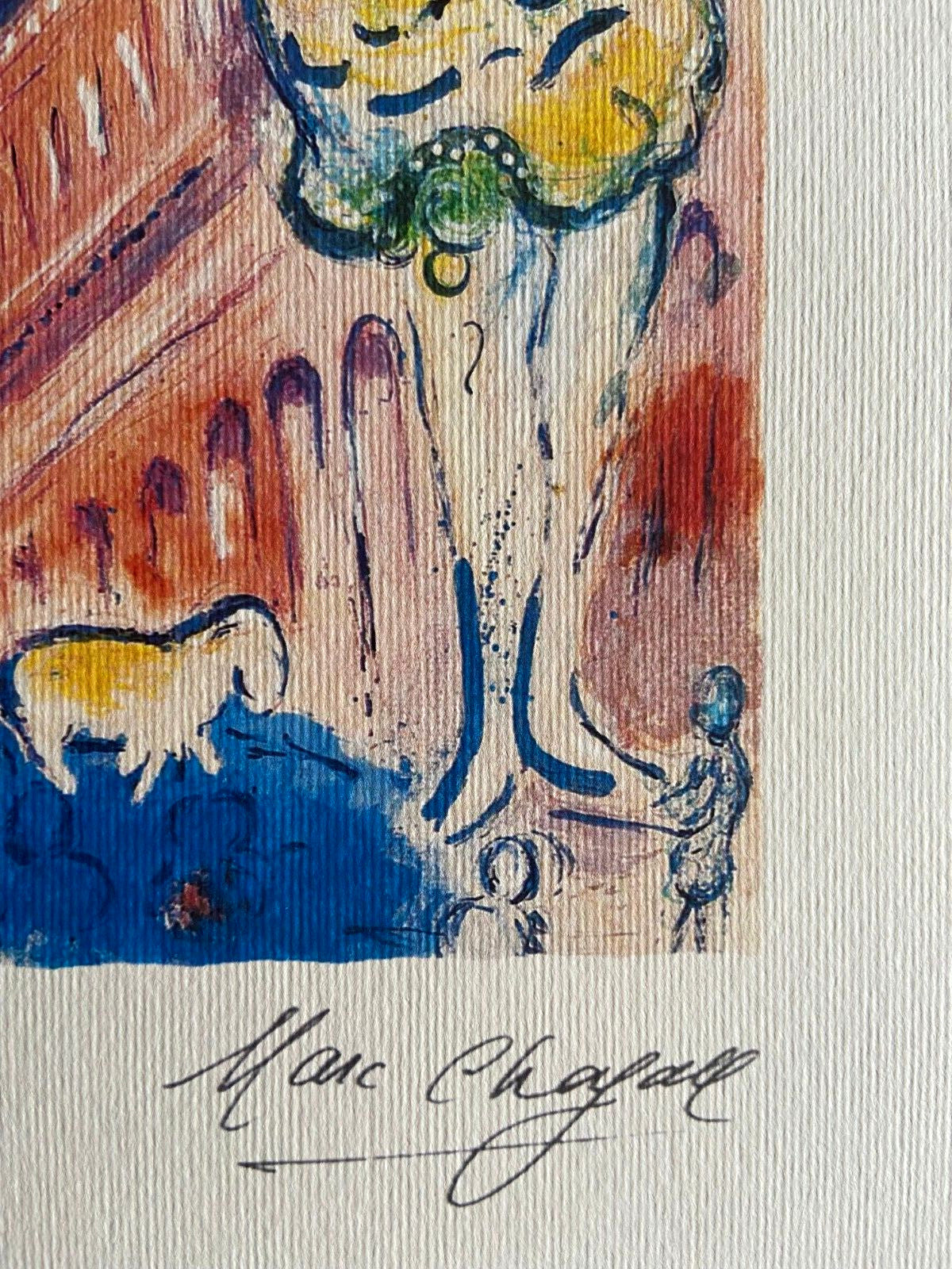 Marc Chagall Hand Numbered Coa Sorlier Lithograph