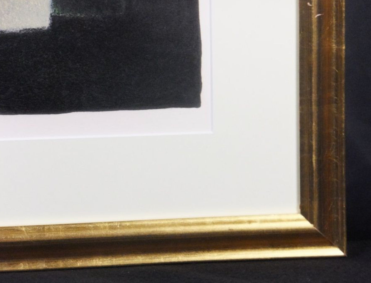 Bernard Cathelin Still Life Signed Original Lithograph Art Print Framed Green