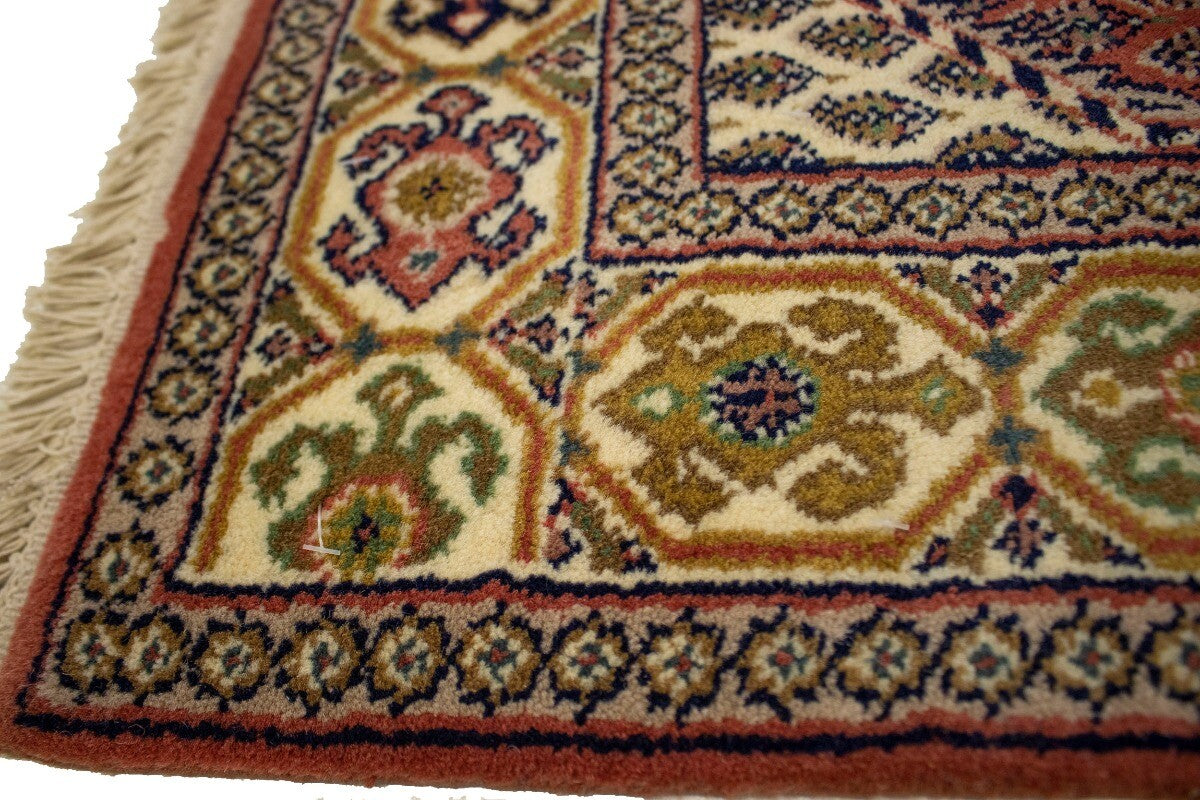 Handmade Indo-Botemir Oriental Rug Paisley Floral